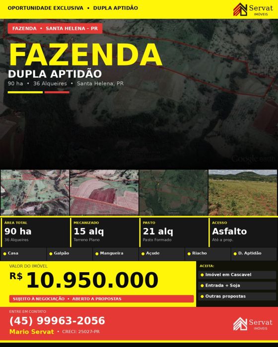 Fazenda - Venda - Bra�o do Norte - Santa Helena - PR